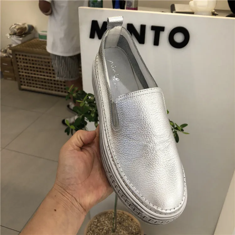 LUXE SEVEN DESIGN CHUNKY FLATFORM SLIP ON TRAINERS