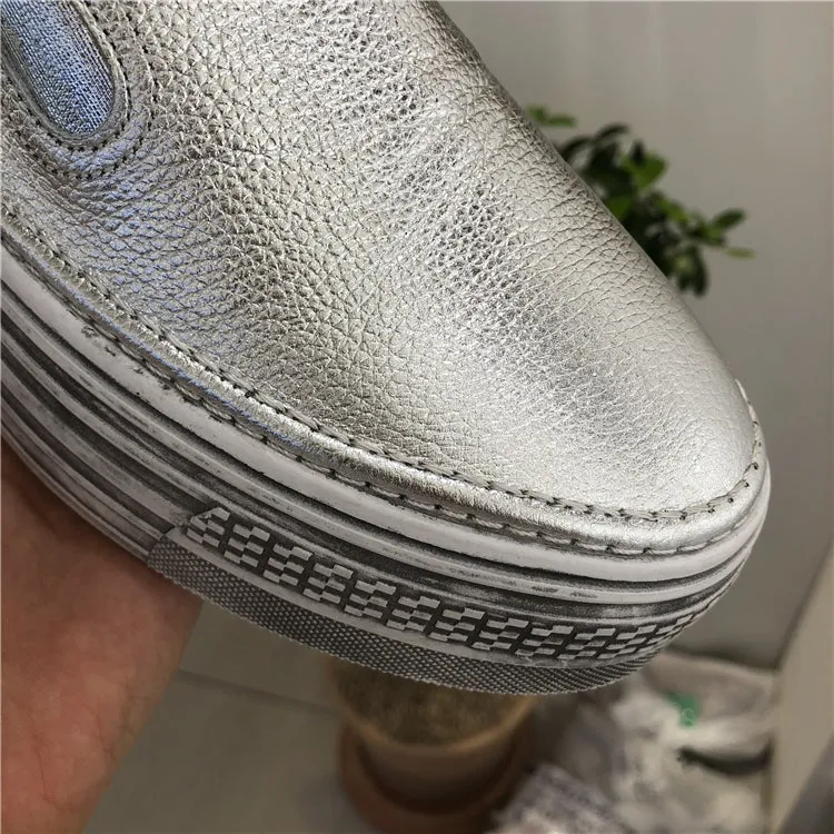LUXE SEVEN DESIGN CHUNKY FLATFORM SLIP ON TRAINERS