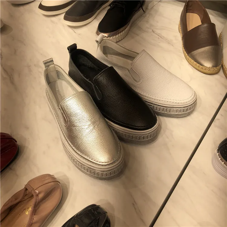 LUXE SEVEN DESIGN CHUNKY FLATFORM SLIP ON TRAINERS