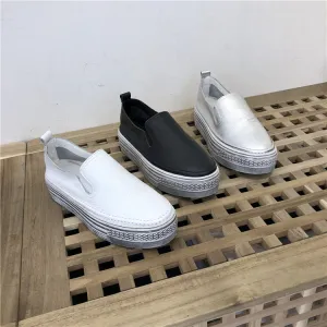 LUXE SEVEN DESIGN CHUNKY FLATFORM SLIP ON TRAINERS