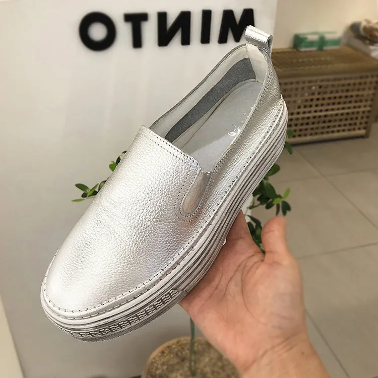 LUXE SEVEN DESIGN CHUNKY FLATFORM SLIP ON TRAINERS