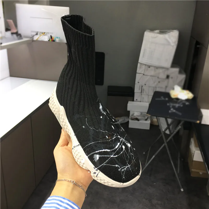 LUXE SEVEN DESIGN KNITTED SOCK BOOTS