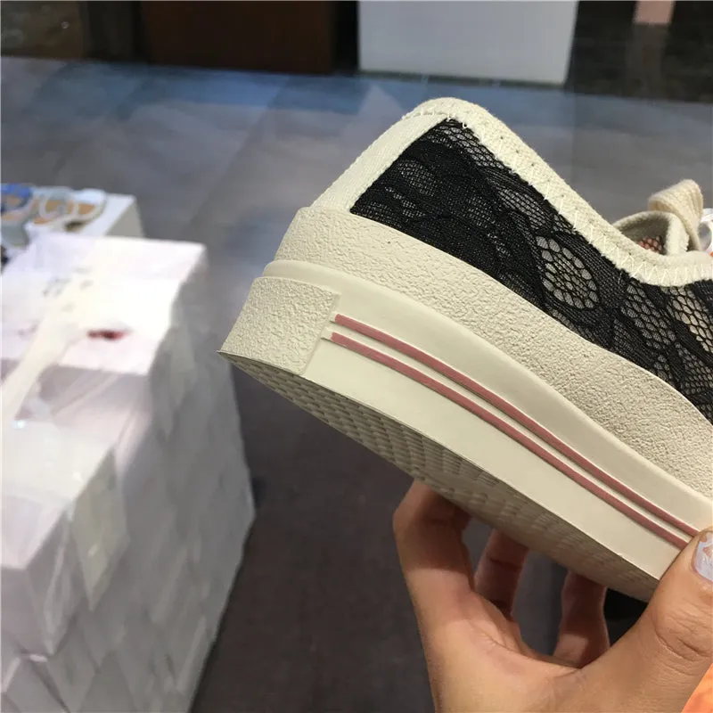 LUXE SEVEN DESIGN LACE DETAIL TRAINER