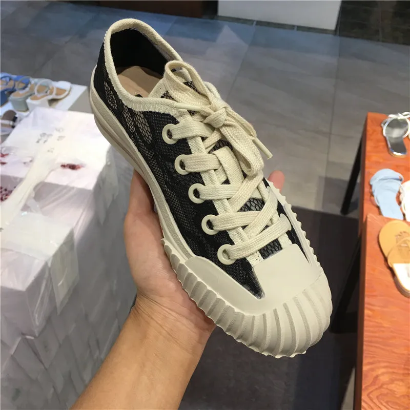 LUXE SEVEN DESIGN LACE DETAIL TRAINER