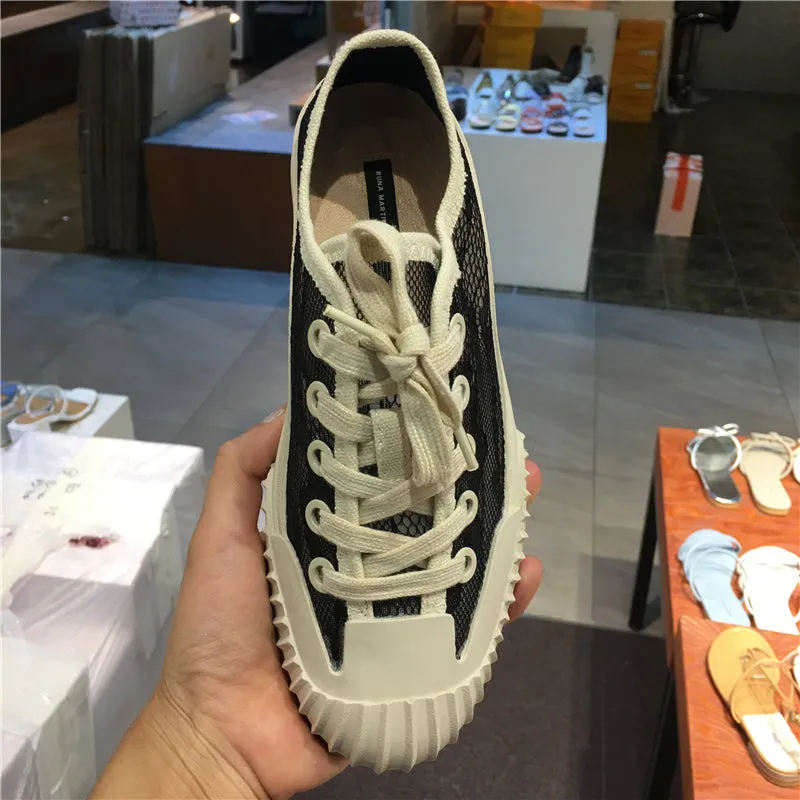 LUXE SEVEN DESIGN LACE DETAIL TRAINER
