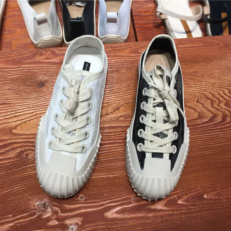 LUXE SEVEN DESIGN LACE DETAIL TRAINER