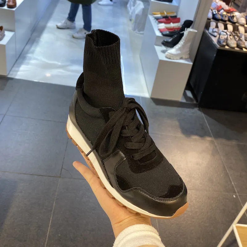 LUXE SEVEN DESIGN TRAINERS WITH SOCK CUFFS