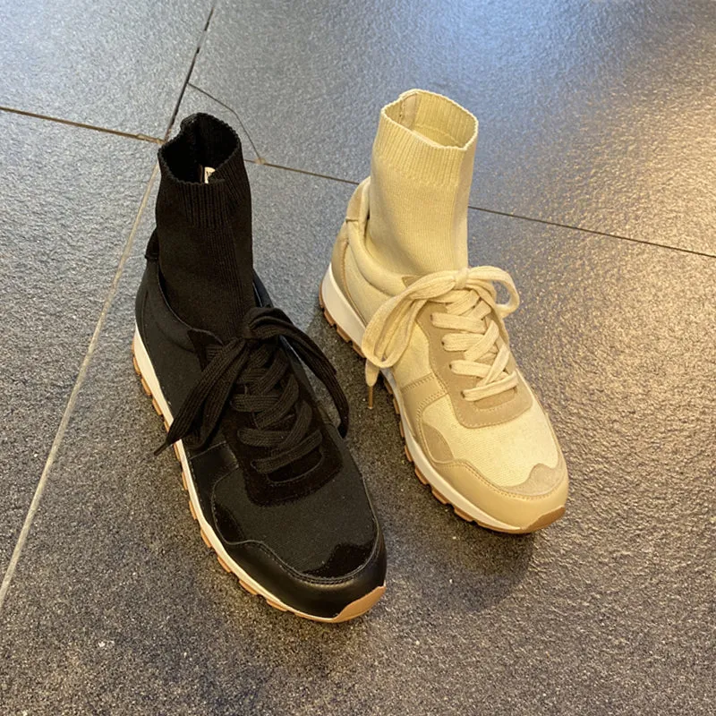 LUXE SEVEN DESIGN TRAINERS WITH SOCK CUFFS