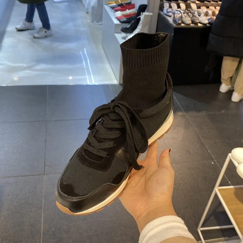 LUXE SEVEN DESIGN TRAINERS WITH SOCK CUFFS
