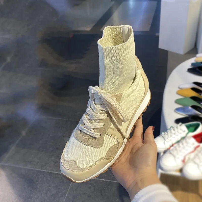 LUXE SEVEN DESIGN TRAINERS WITH SOCK CUFFS