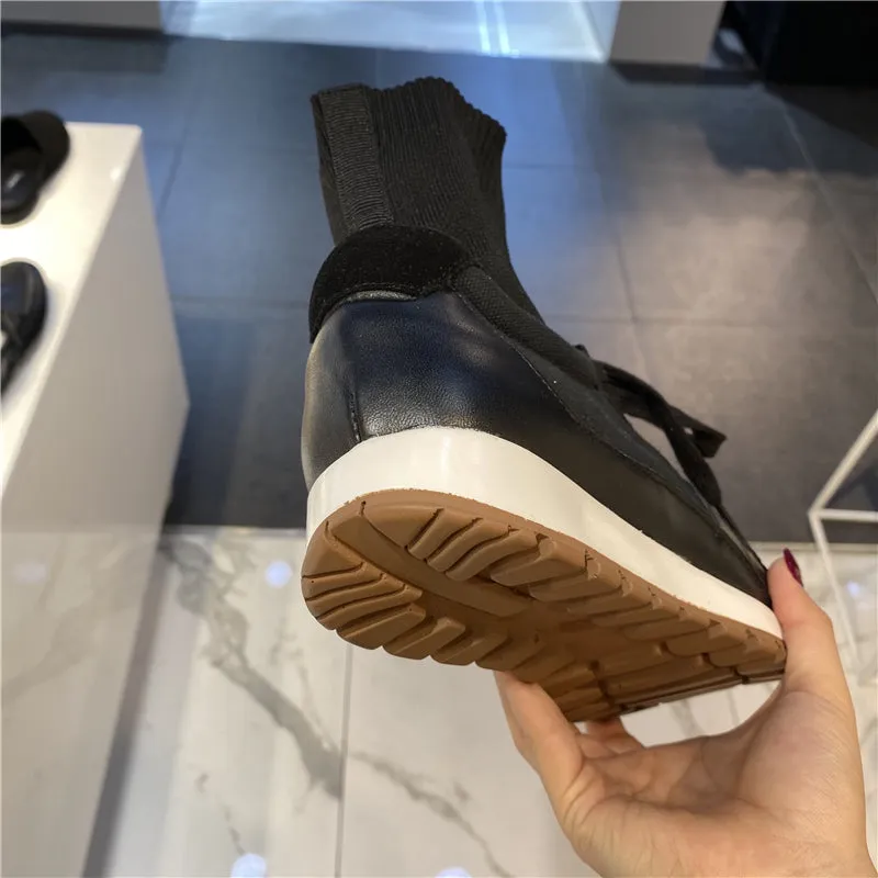 LUXE SEVEN DESIGN TRAINERS WITH SOCK CUFFS