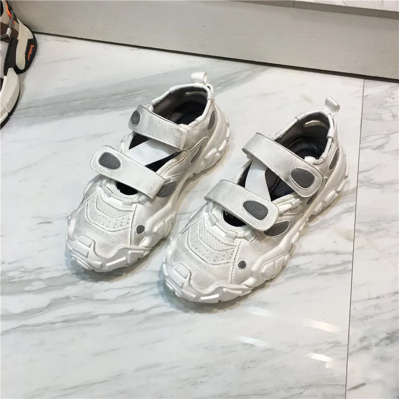 LUXE SEVEN DESIGN VINTAGE WHITE TRAINERS