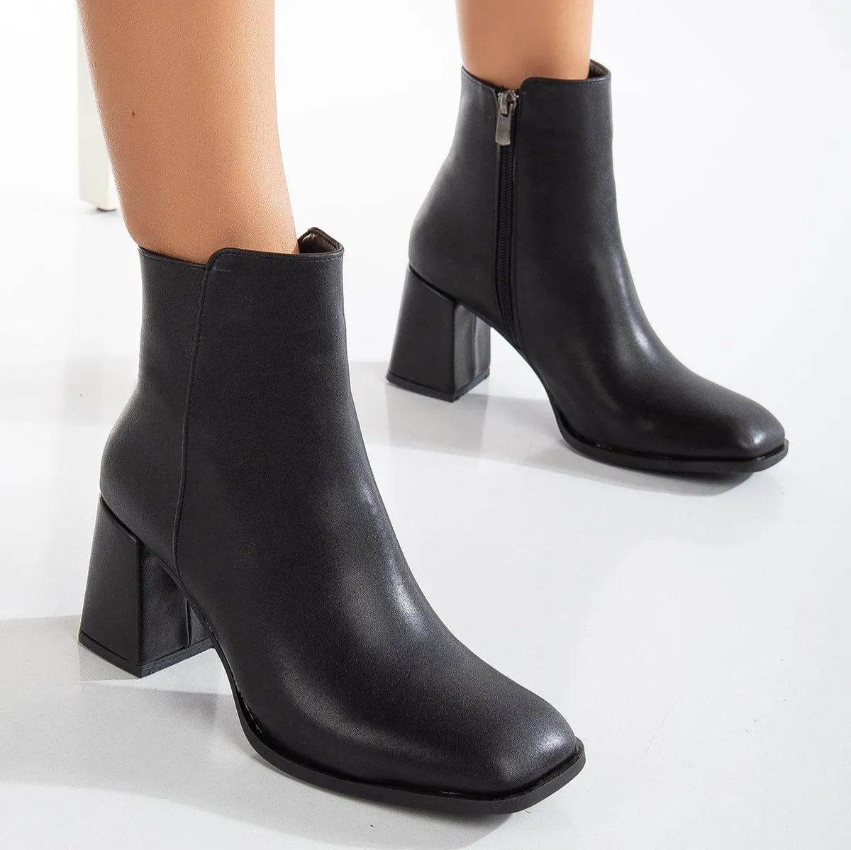 Nadine - Black Matt Ankle Boots