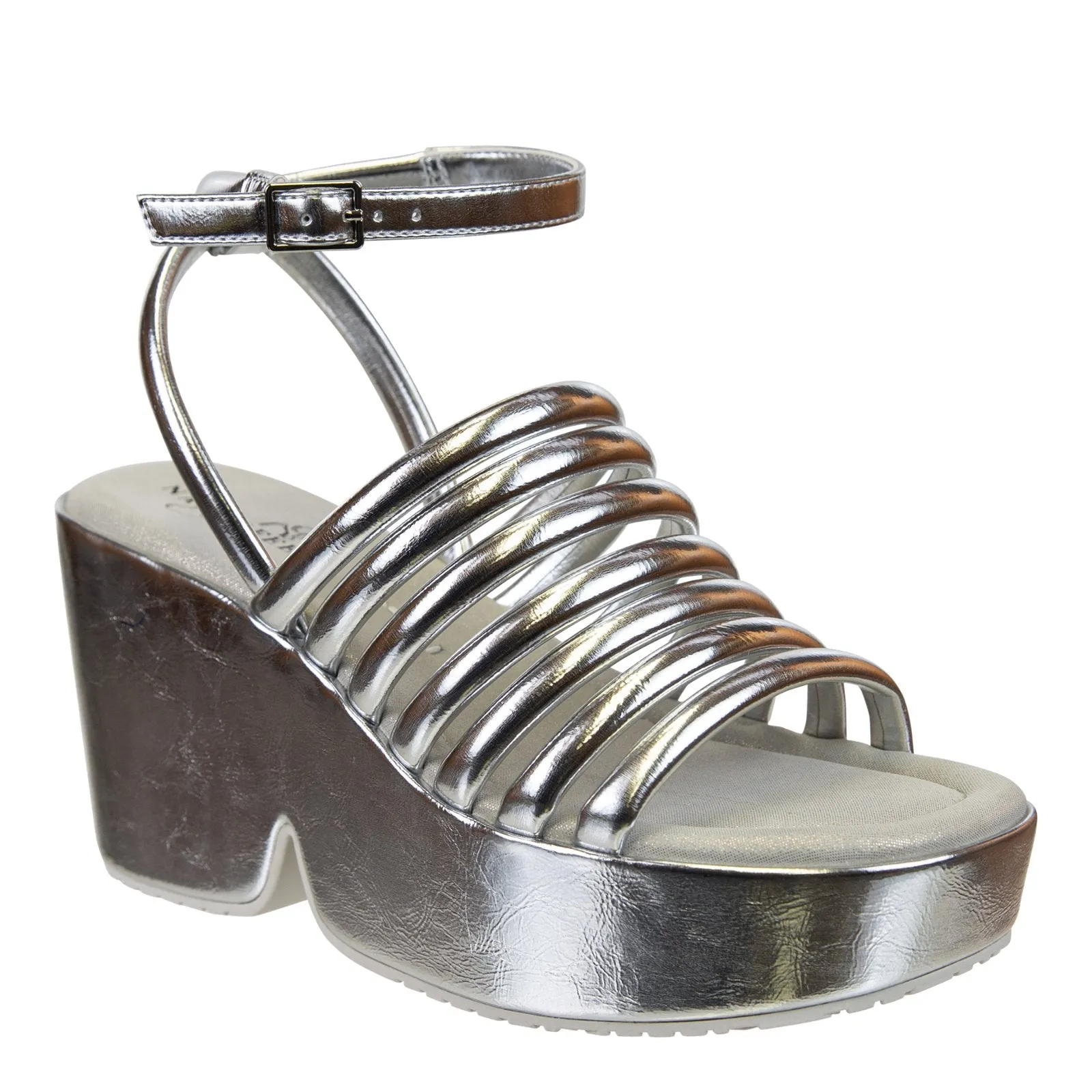 NAKED FEET - ANTIPODE in SILVER Heeled Sandals
