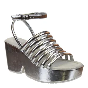 NAKED FEET - ANTIPODE in SILVER Heeled Sandals