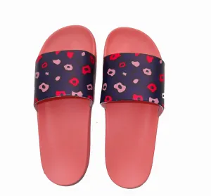 Navy Leopard Slide Sandals- sale!