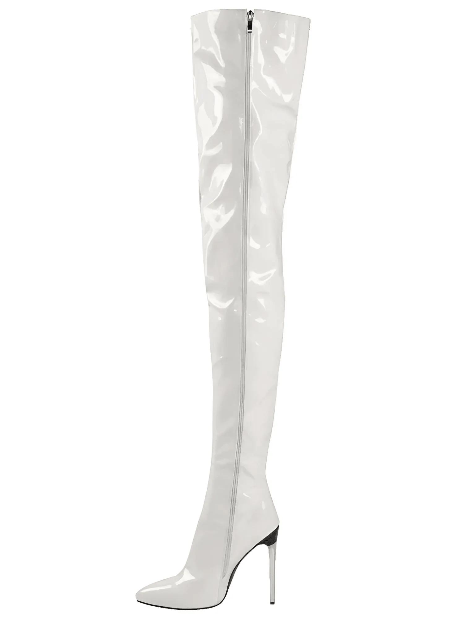 Patent Leather Thigh High Boots Ladies High Heels New Large Size Sexy Thigh High Boots Stiletto Women Boots