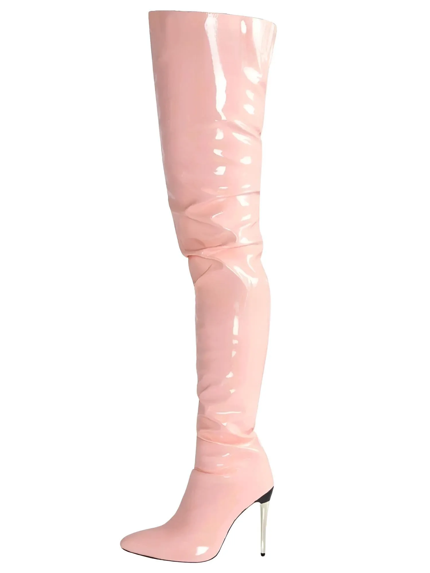 Patent Leather Thigh High Boots Ladies High Heels New Large Size Sexy Thigh High Boots Stiletto Women Boots