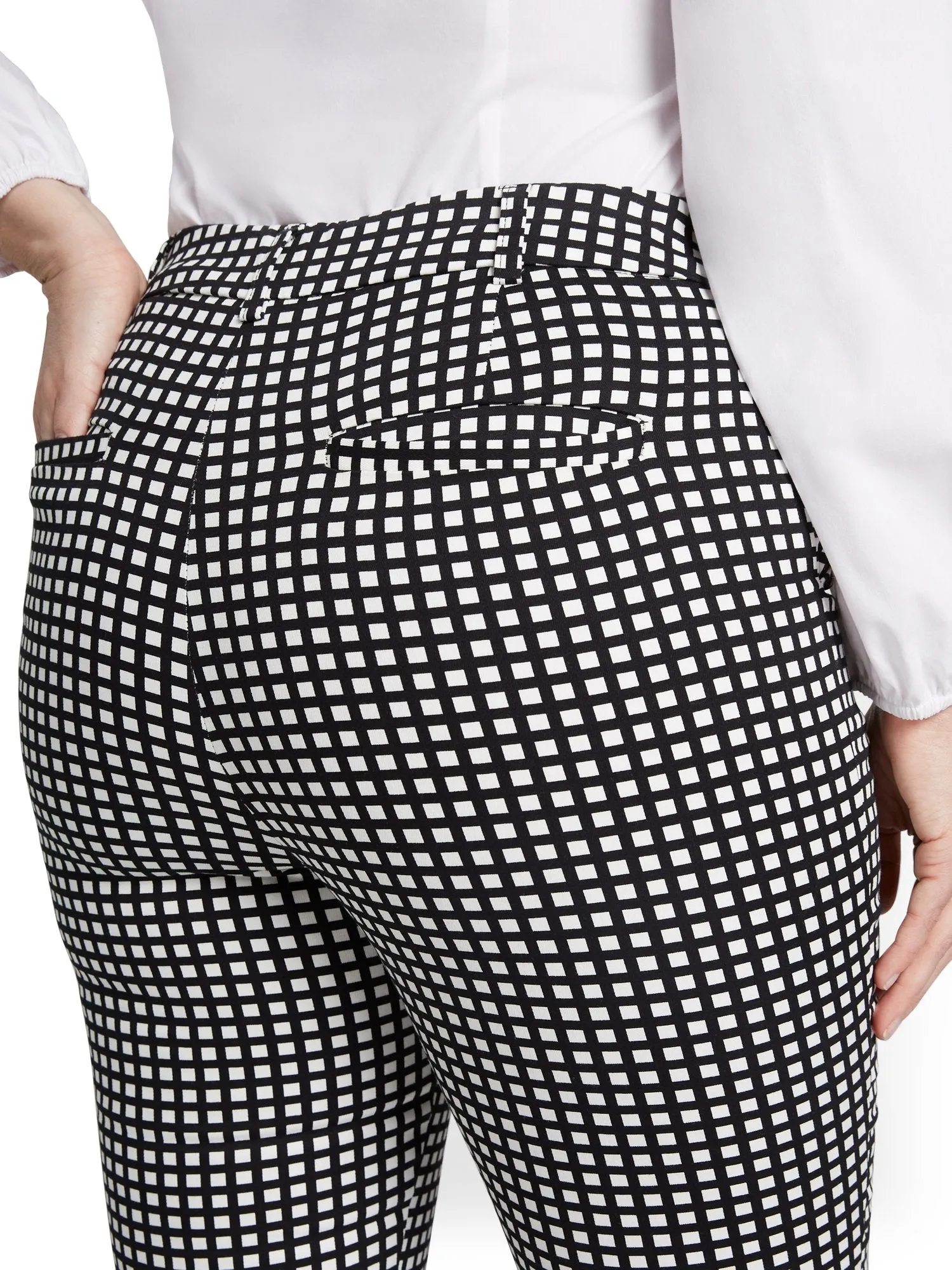 Petite High-Waisted Check Straight-Leg Pant - NY&Chic Collection