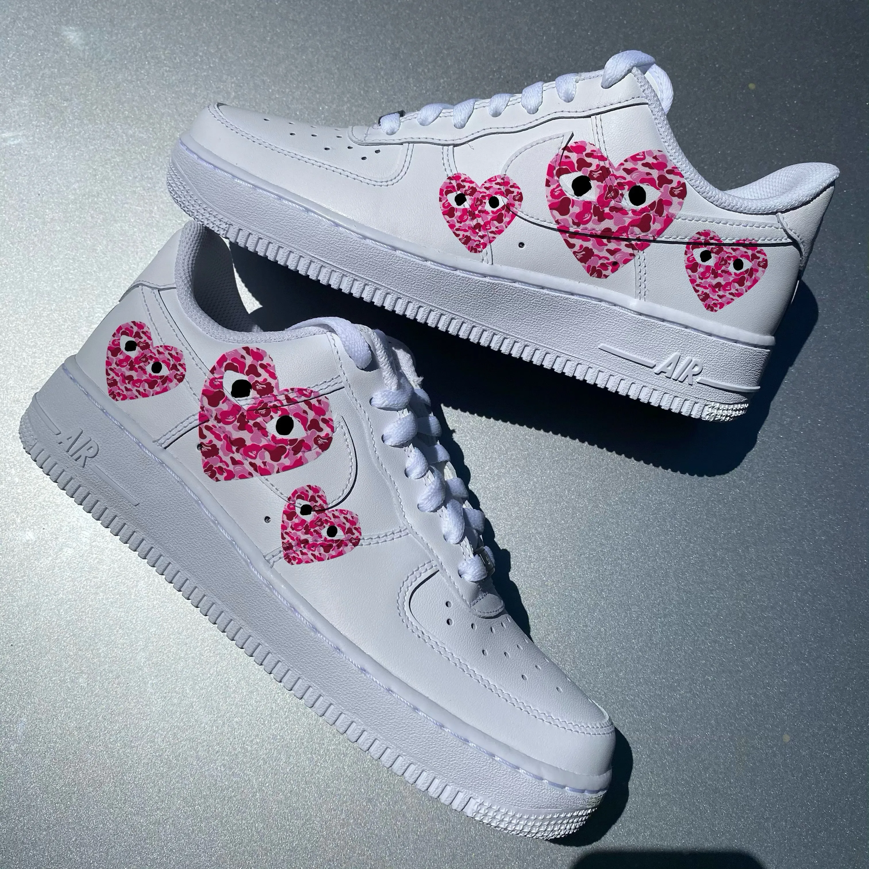 Pink Camo Heart Trio AF1