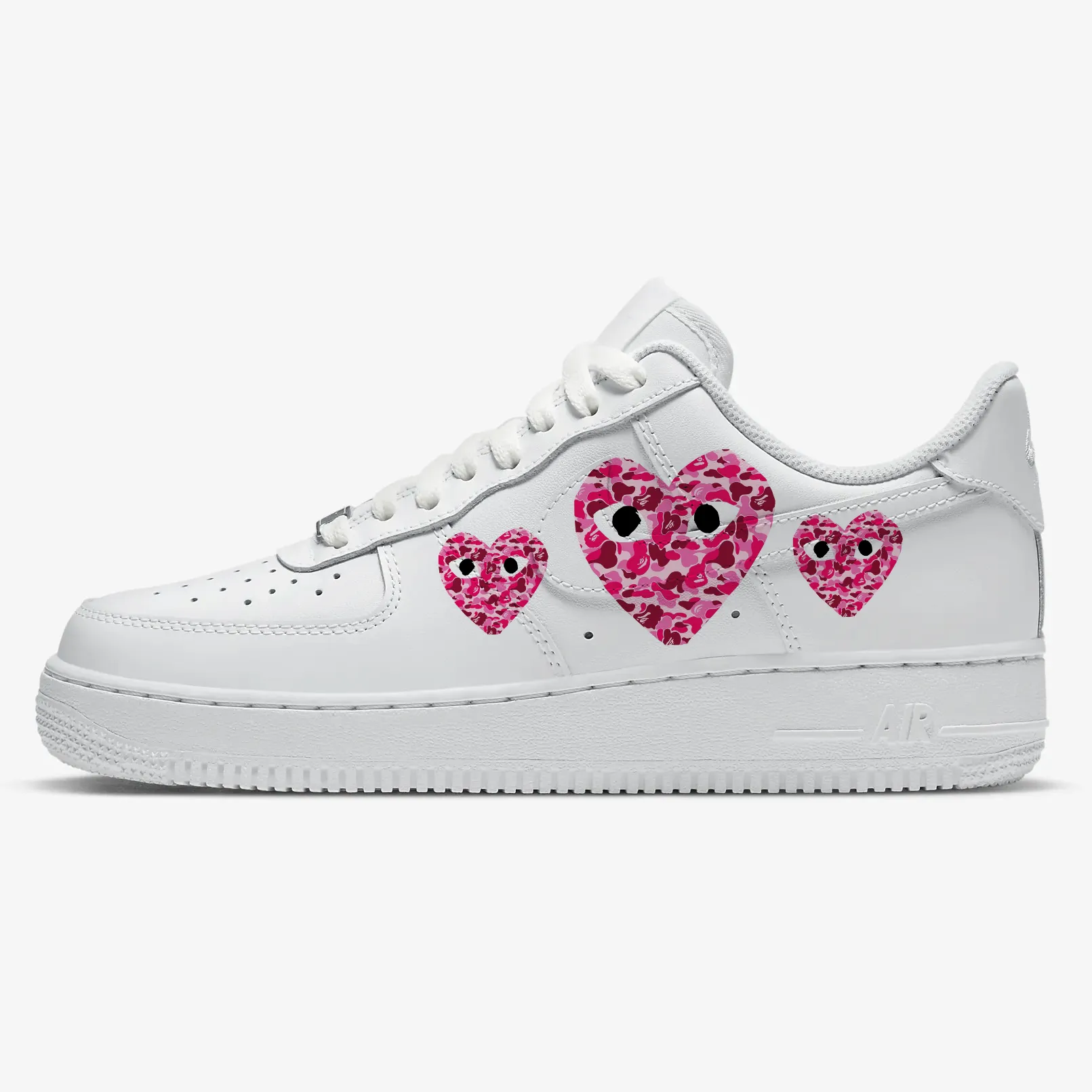 Pink Camo Heart Trio AF1
