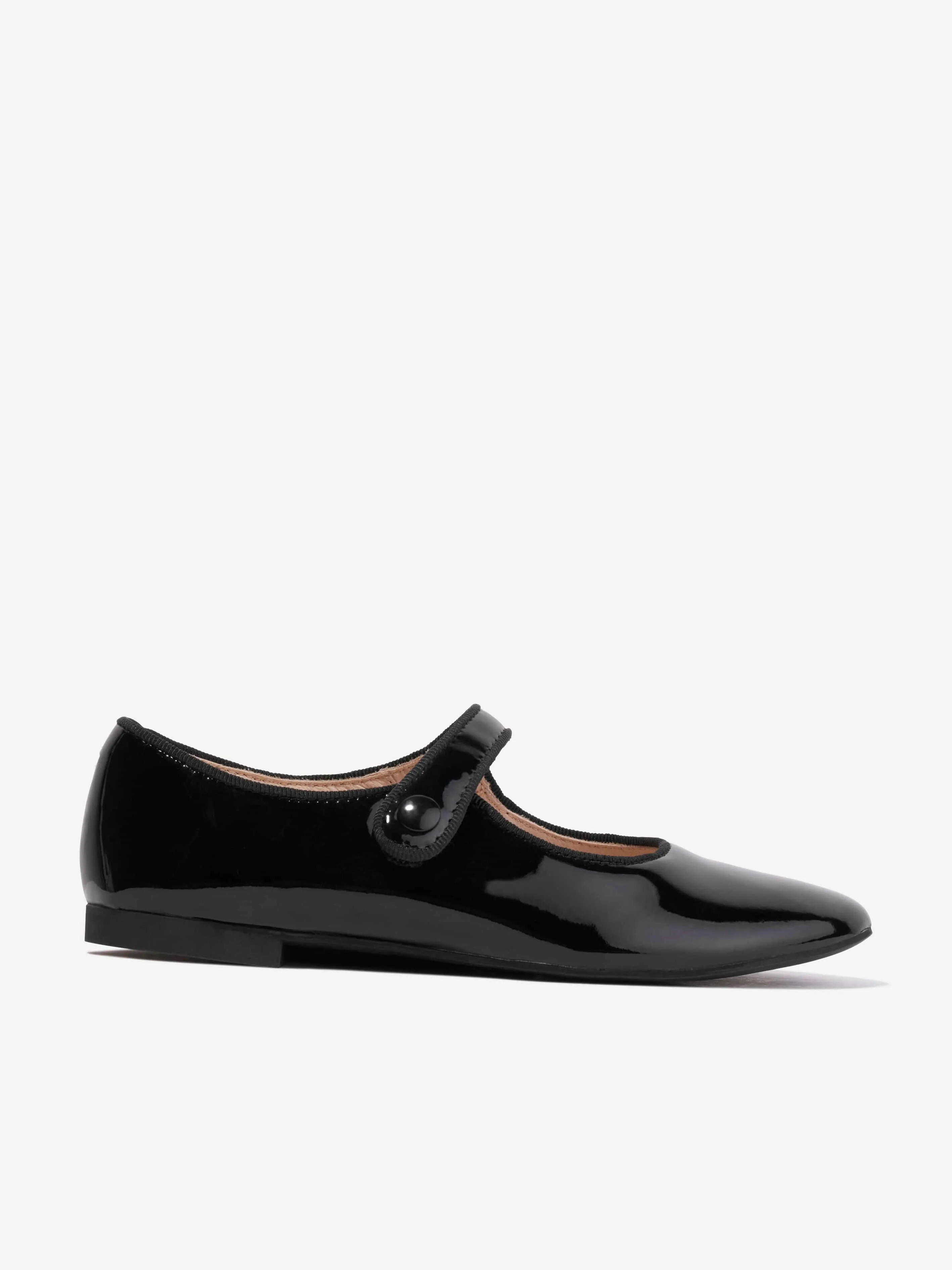 Pom D'Api Girls Daisy Patent Pumps in Black