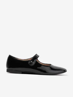 Pom D'Api Girls Daisy Patent Pumps in Black