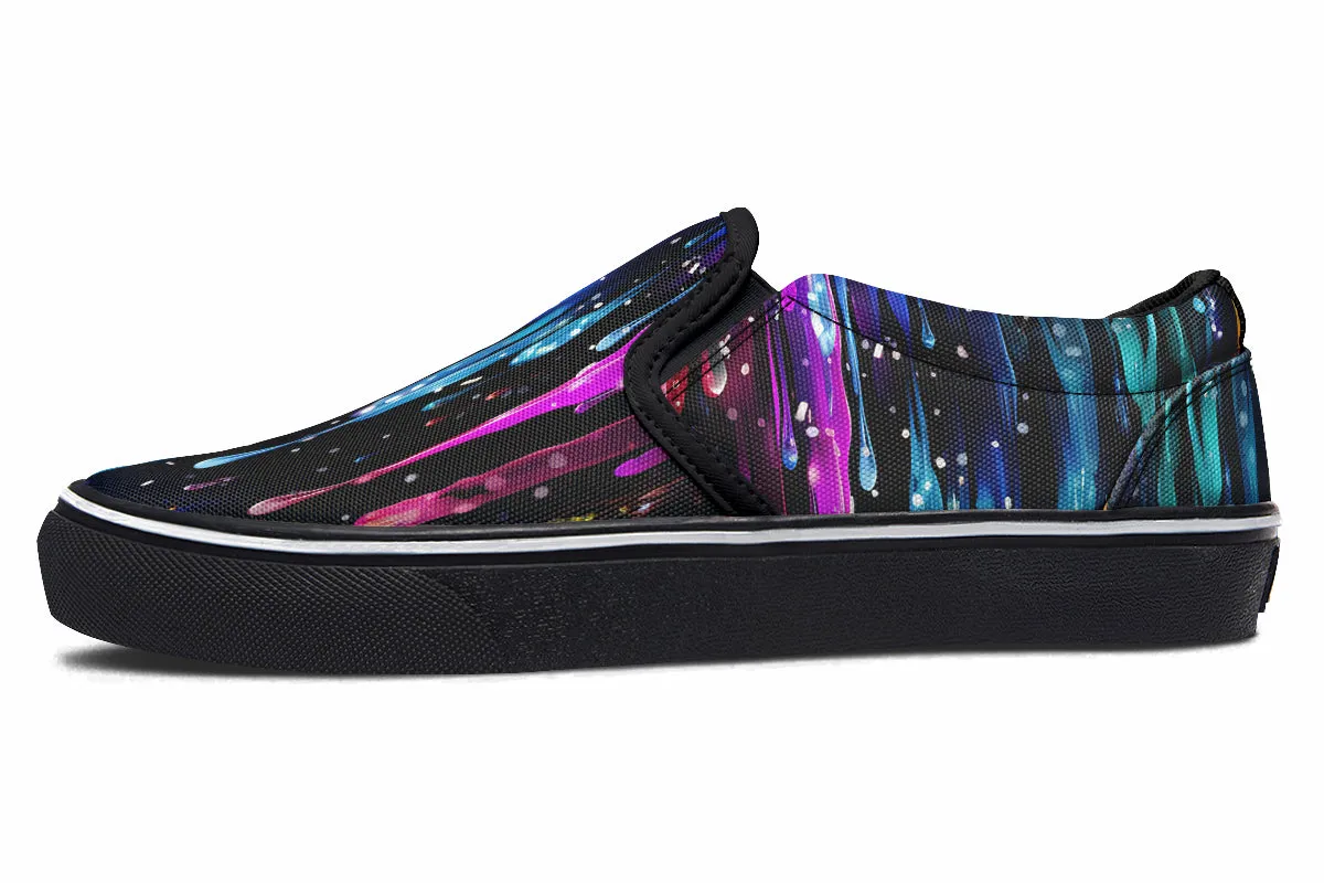 Rainbow Drips Slip Ons