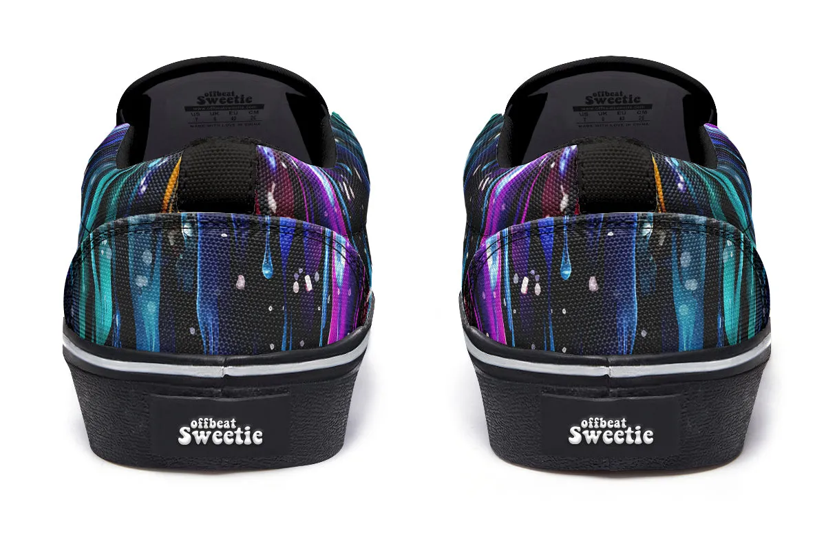 Rainbow Drips Slip Ons
