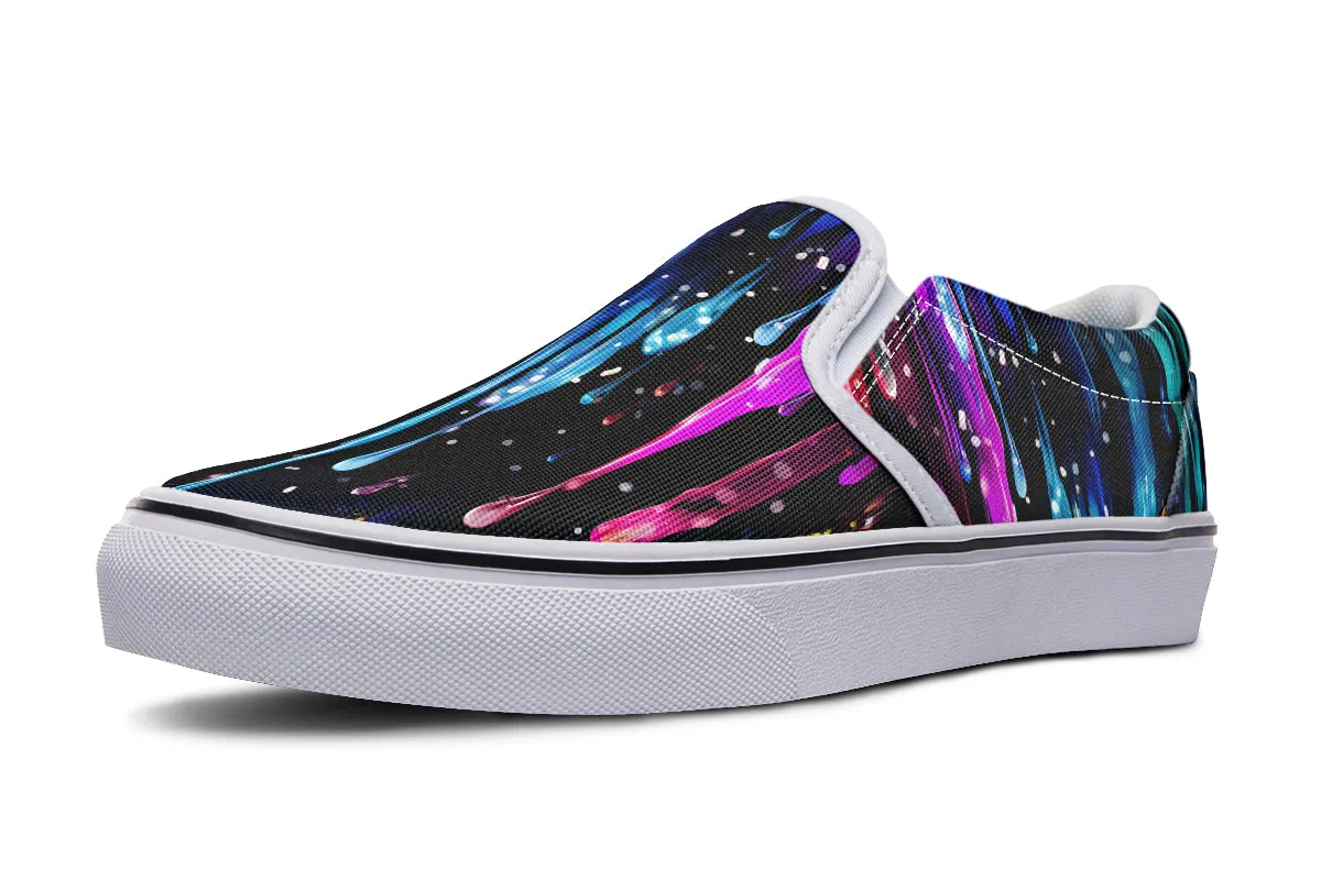 Rainbow Drips Slip Ons