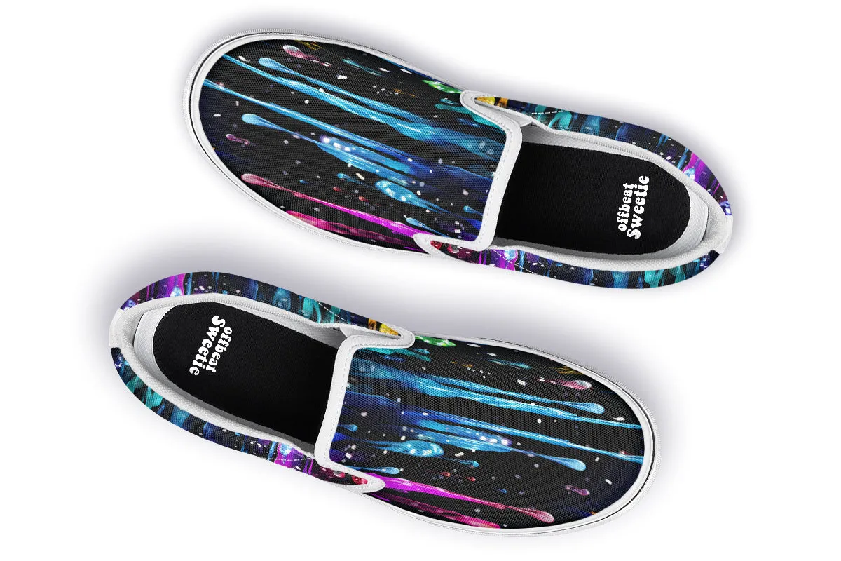 Rainbow Drips Slip Ons