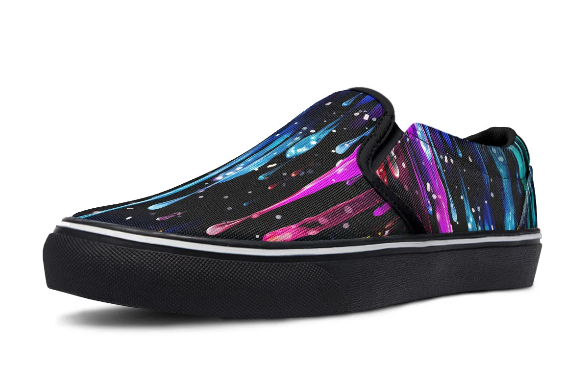 Rainbow Drips Slip Ons