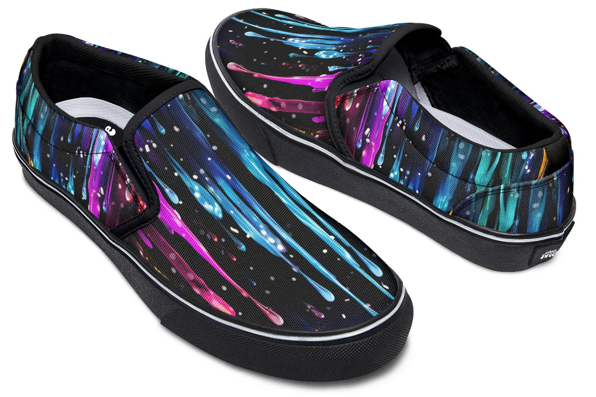 Rainbow Drips Slip Ons