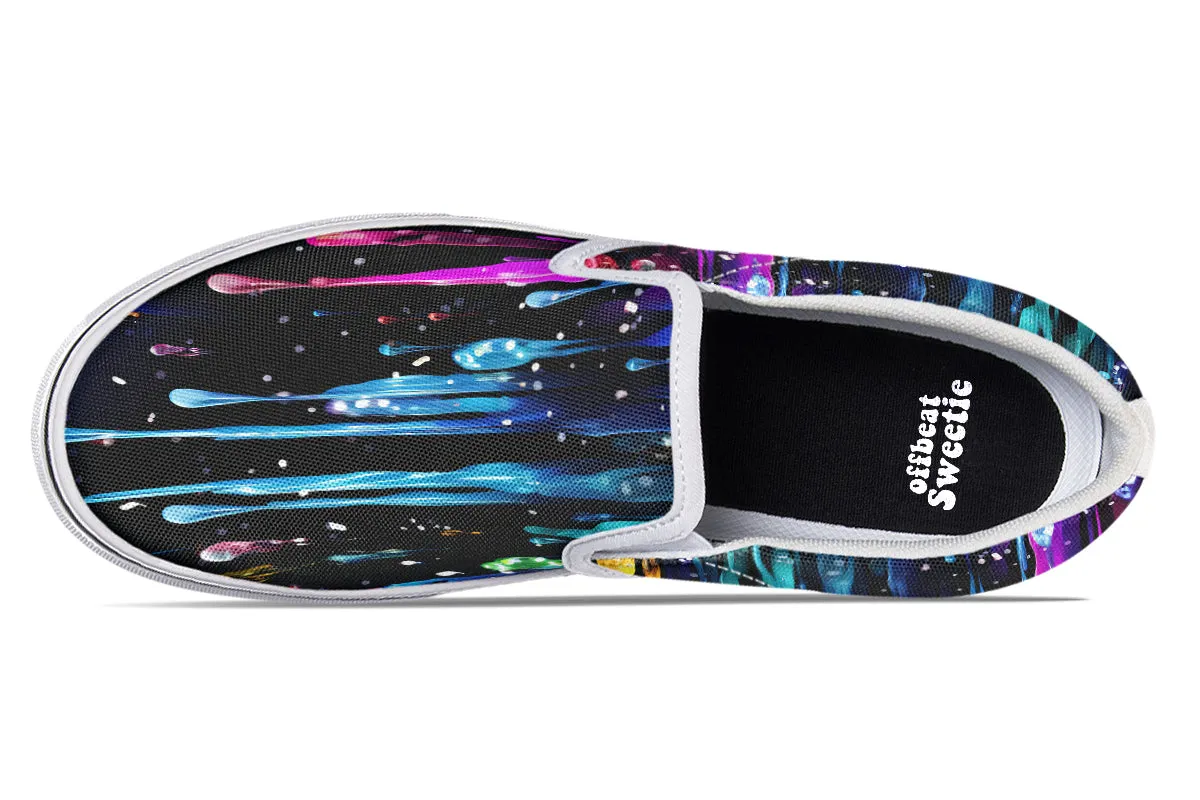 Rainbow Drips Slip Ons