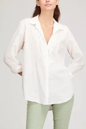 Rhoni Ruffle Shirt - White