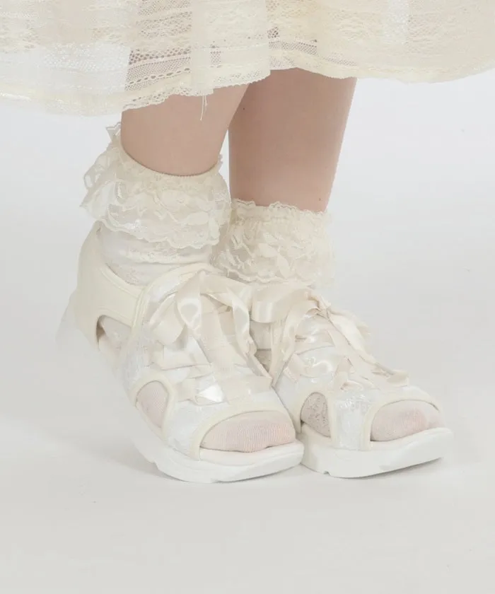 Ribbon Design Sneakers Sandals