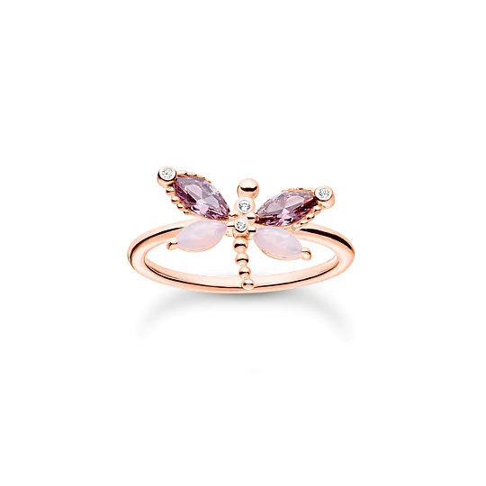 Ring Dragonfly With Stones Rose Gold | Thomas Sabo
