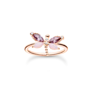 Ring Dragonfly With Stones Rose Gold | Thomas Sabo