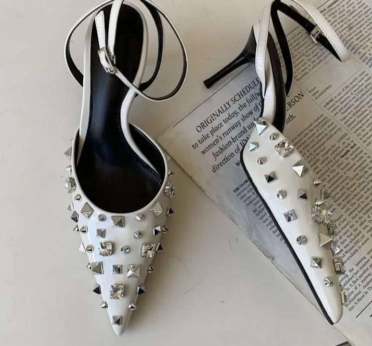 Rivet Sling-back Pumps