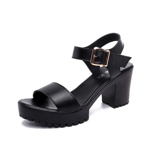 Simple Classic Platform Sandal Shoes
