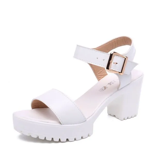 Simple Classic Platform Sandal Shoes