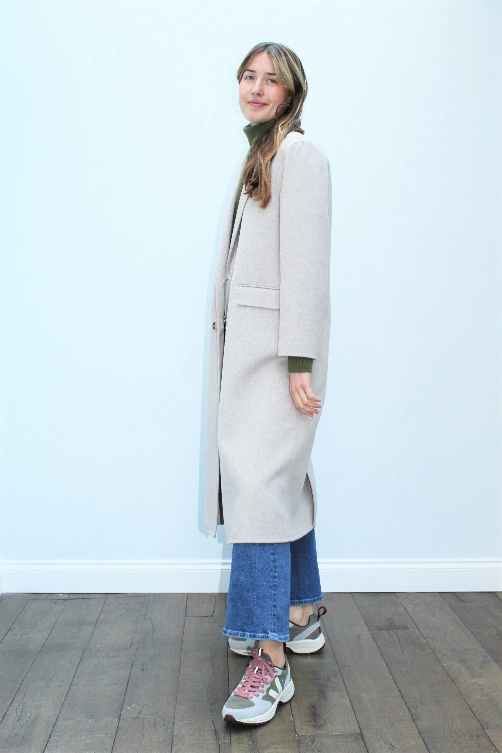 SLF Tama Handmade Wool Coat in Sandshell