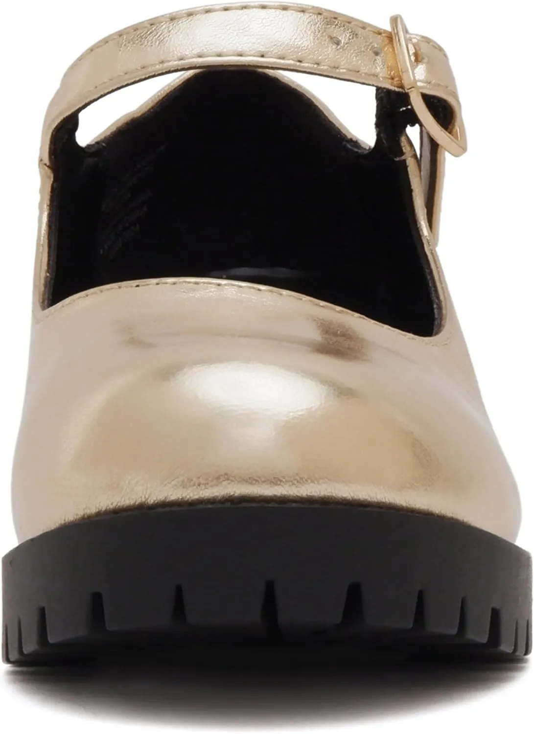 Soda Boxer-2 Kids/Children/Girls Fashion Mary Jane Style Rounded Chunky Block Lug Sole Heel with Adjustable Strap
