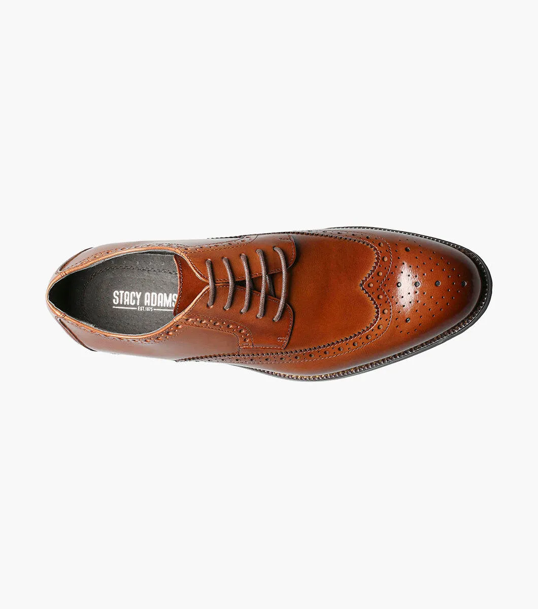 Stacy Adams Garrison 24916-221 Wing Tip Oxford Cognac