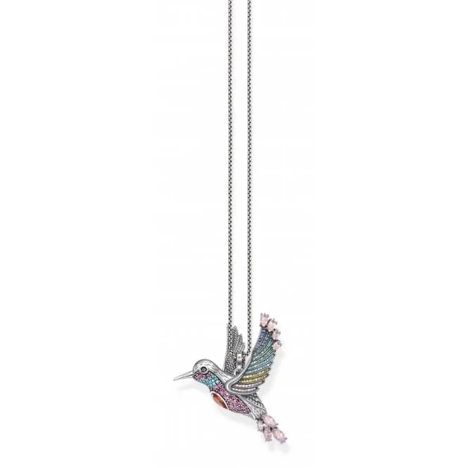 Sterling Silver Colourful Hummingbird Pendant PE875-342-7
