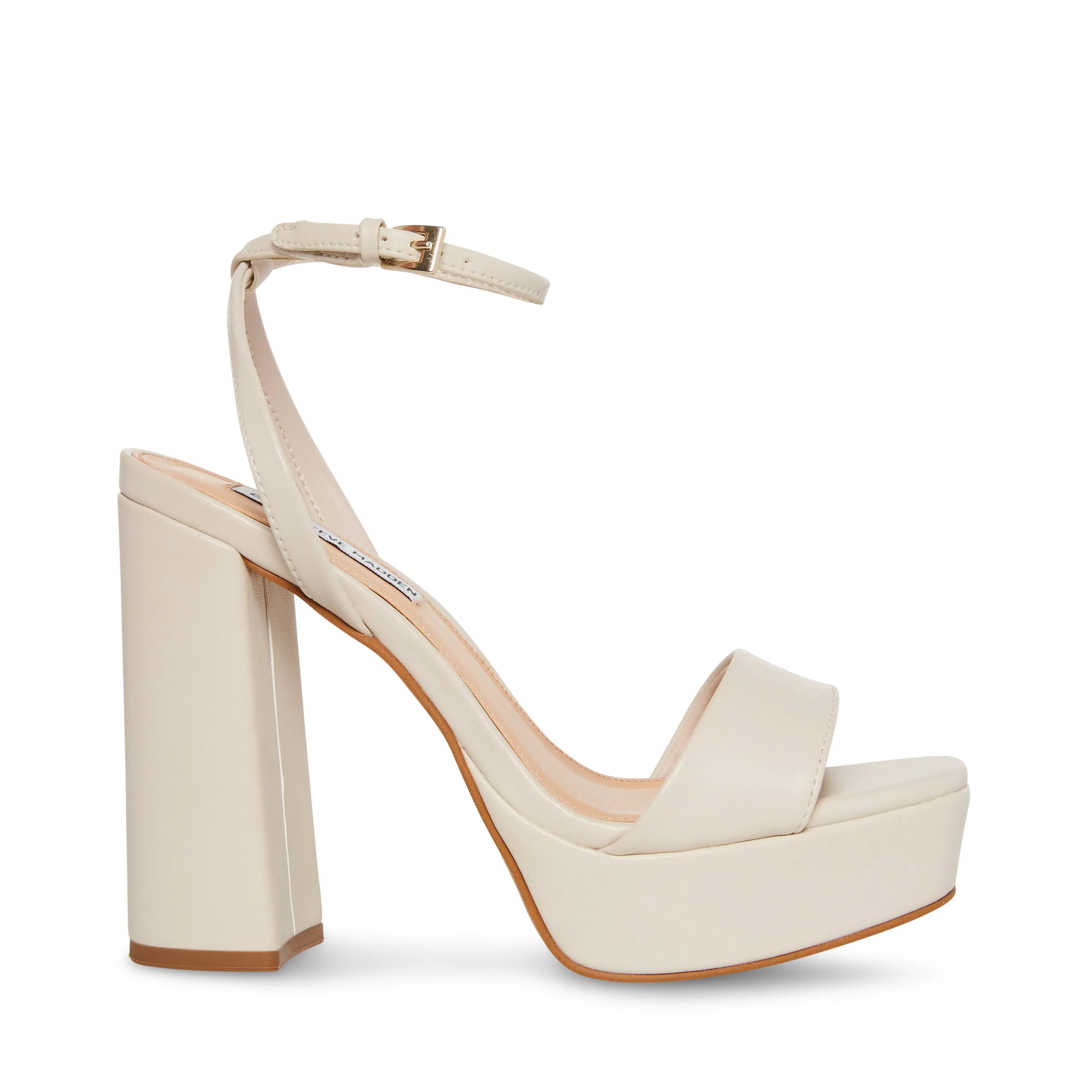 Steve Madden Lessa Platform Sandals Women Block Heel Ankle Strap Open Toe Pumps