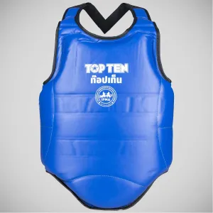 Top Ten Jot Muay IFMA Chest Guard Blue