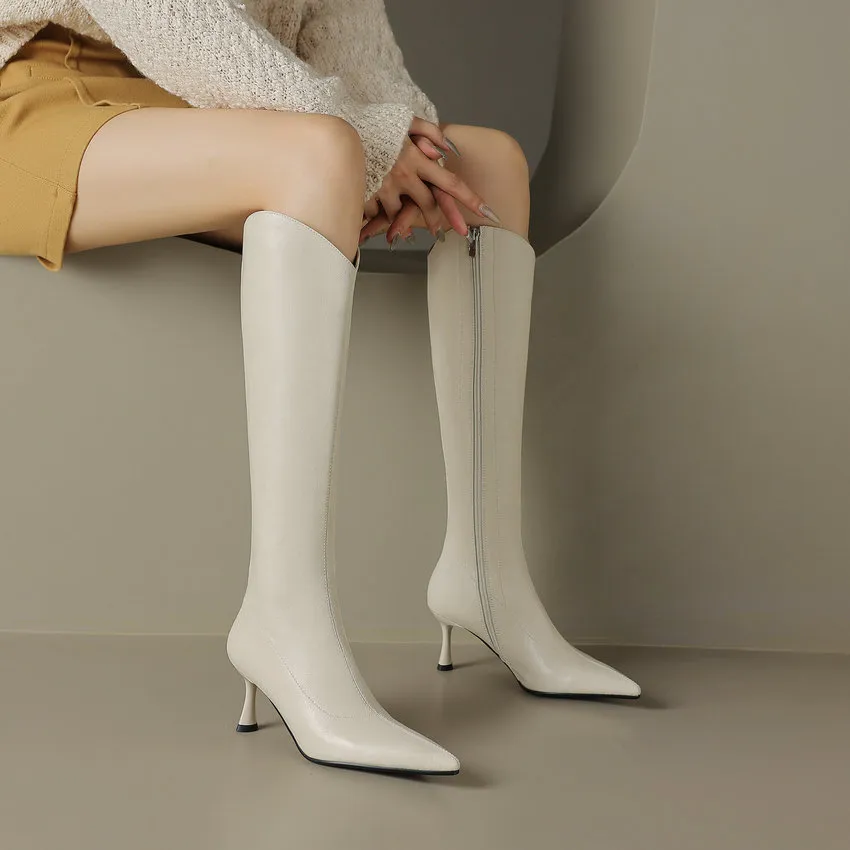USS Shoes Anny Women's Genuine Leather Knee High Boots