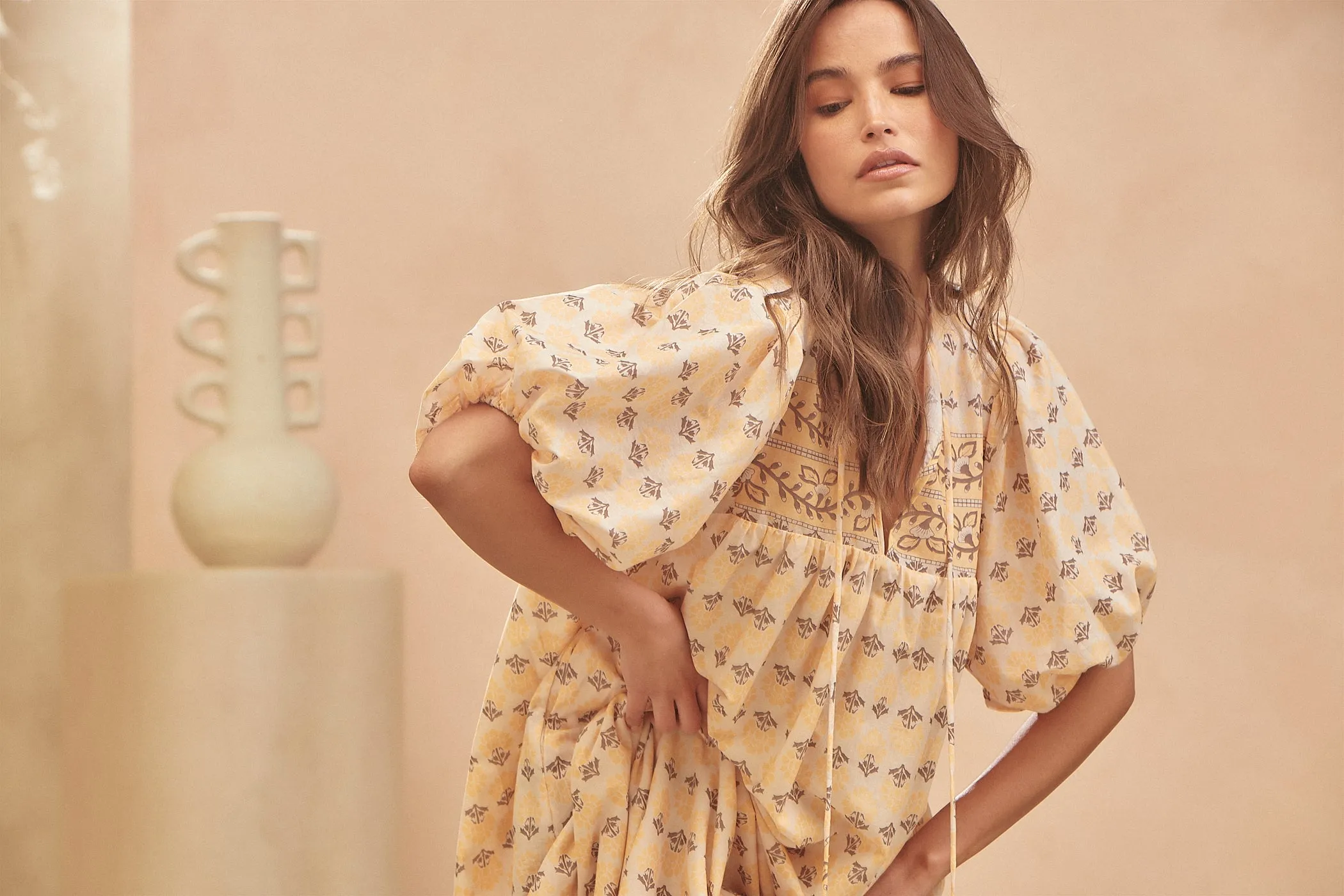 Wattle Midi Dress - Nectar