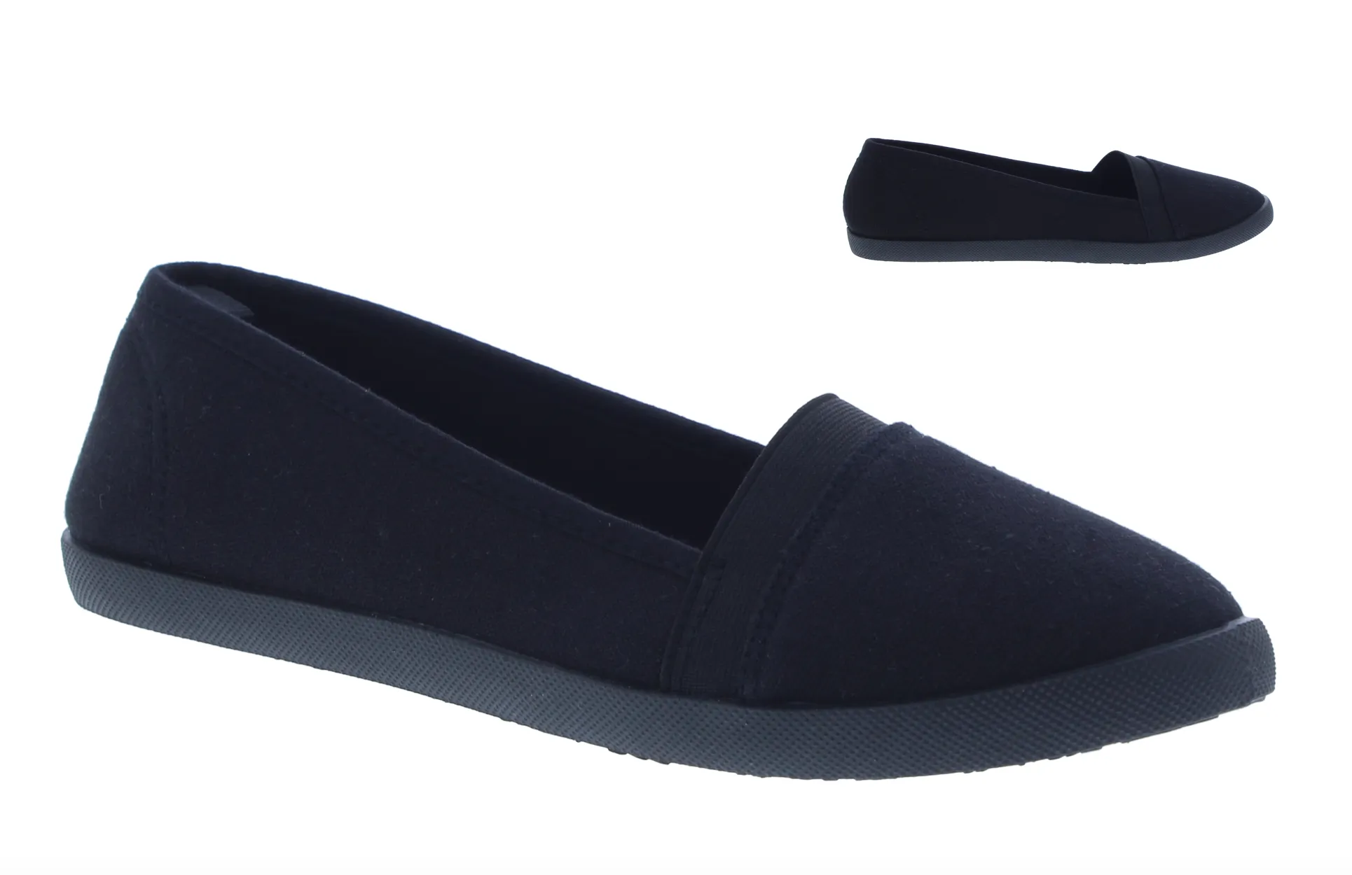 Women Canvas Slip On Sneaker with Elastic